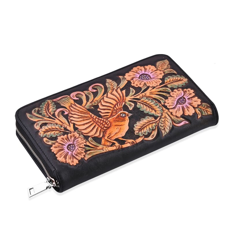 Black Cow Leather Crossbody Bag (8.7x5x1.4)