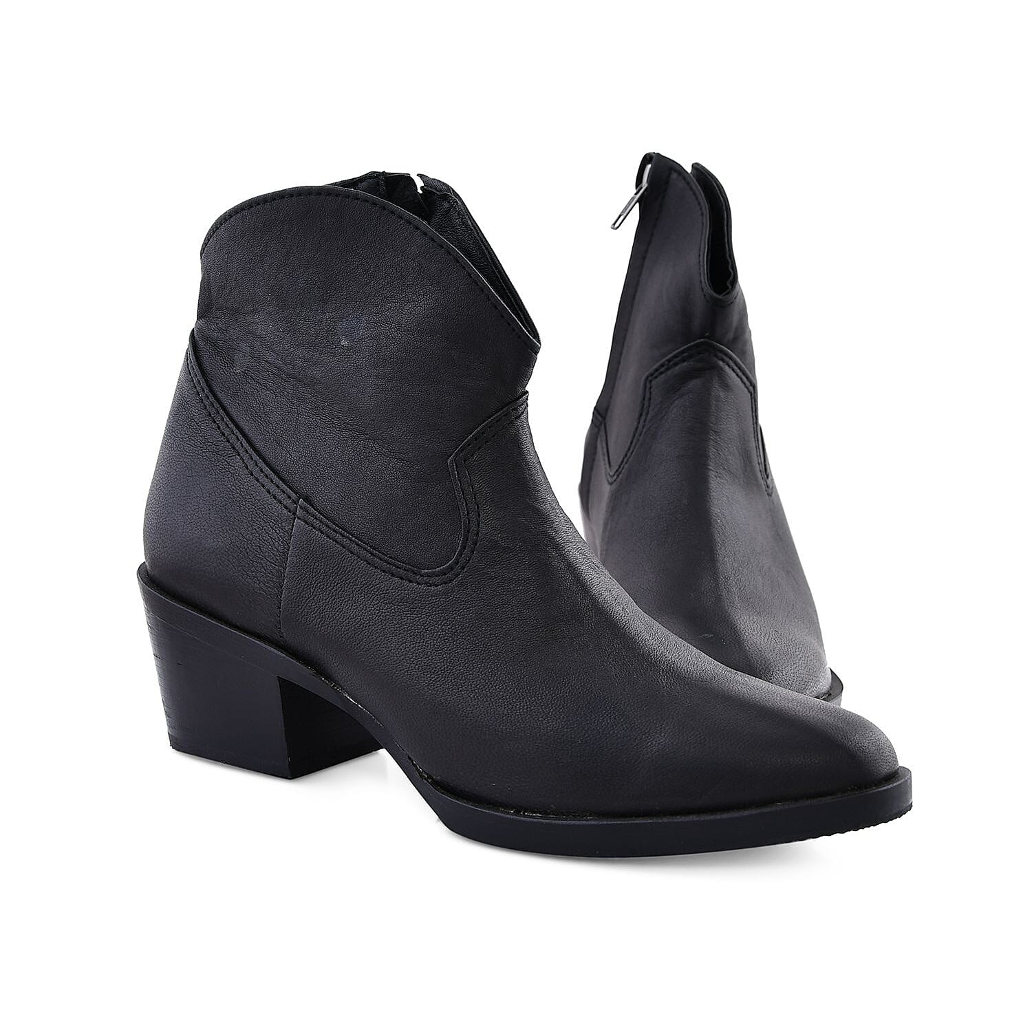 Black Leather Shoes (Size 7.5)
