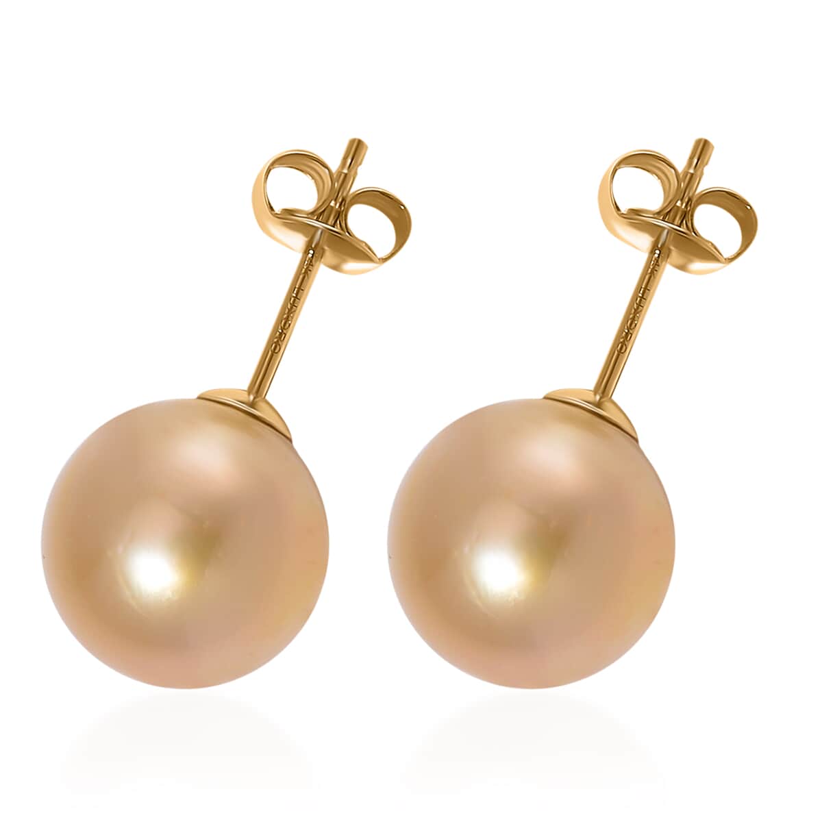 Luxoro South Sea Golden Cultured Pearl Stud Earrings in 14K Yellow Gold image number 3