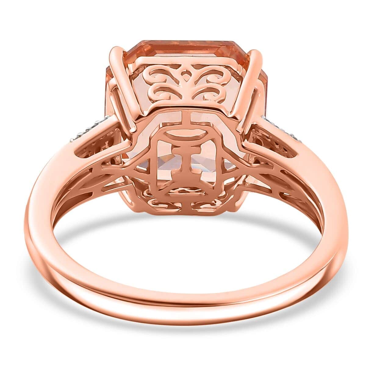 Iliana AAA Marropino Morganite, Paraiba Tourmaline and G-H SI Diamond 7.25 ctw Statement Ring in 18K Rose Gold (Size 11.0) image number 4