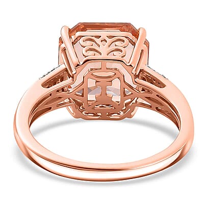 Iliana AAA Marropino Morganite, Paraiba Tourmaline and G-H SI Diamond 7.25 ctw Statement Ring in 18K Rose Gold (Size 5.0)
