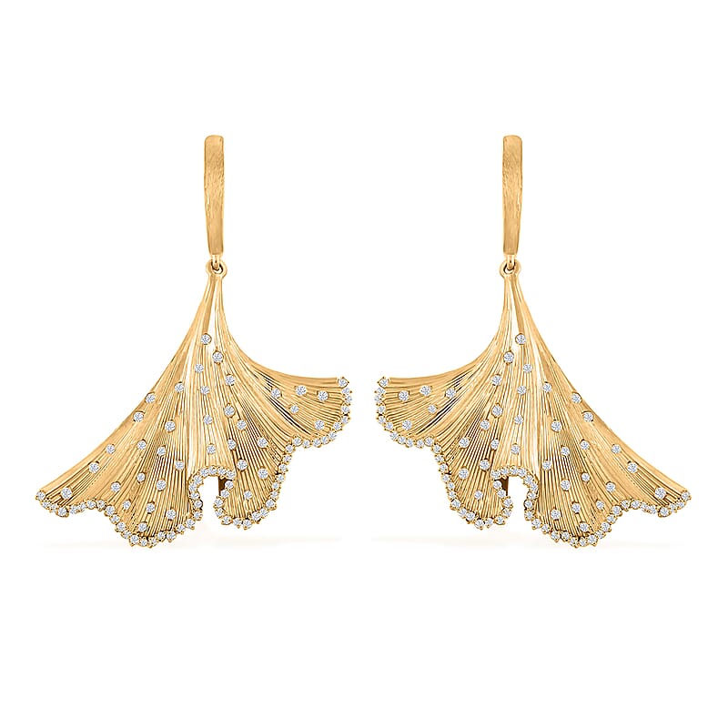 Clarte Gilded Collection Moissanite 0.90 ctw Earrings in Vermeil Yellow Gold Over Sterling Silver