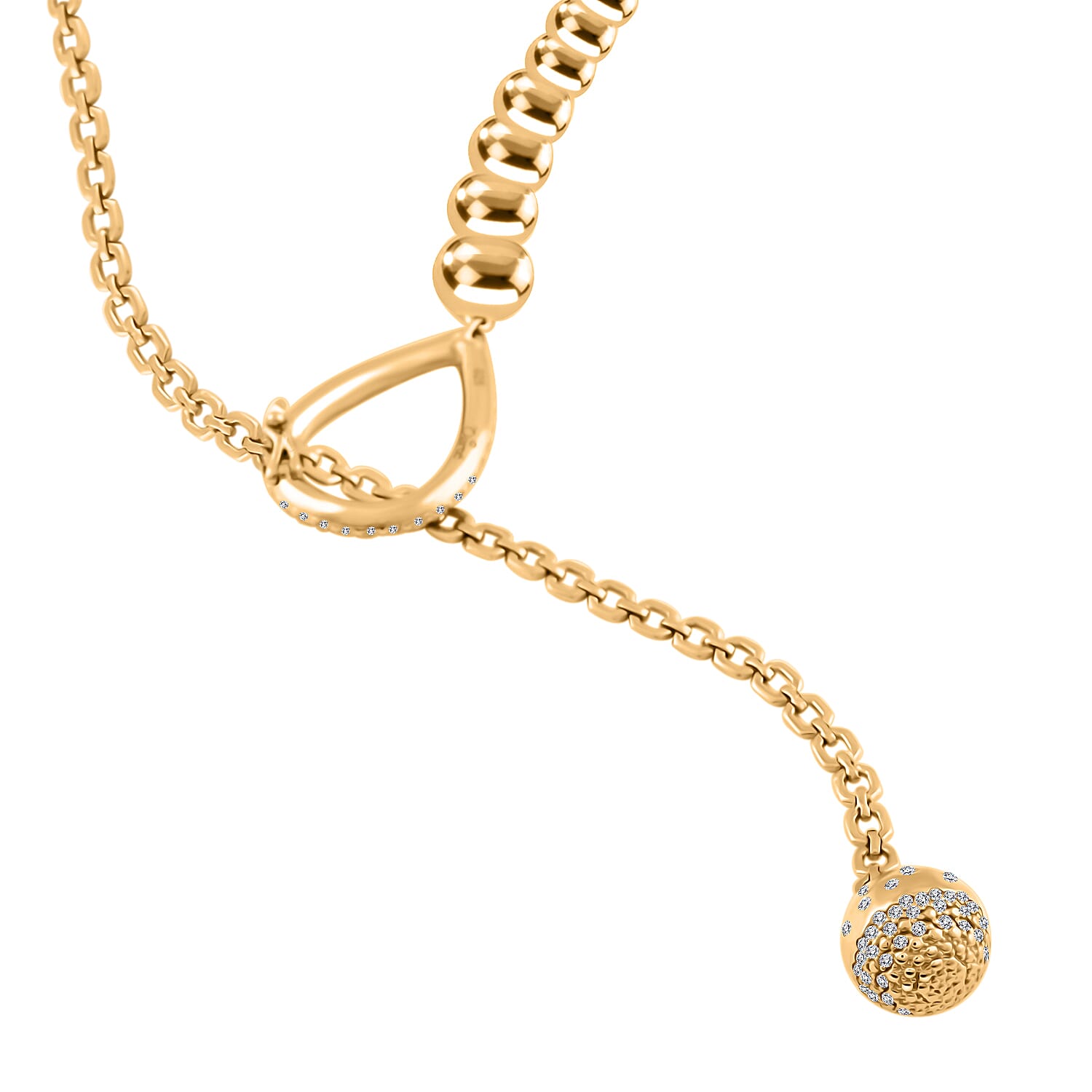 Clarte Pear Garden Collection Moissanite 0.85 ctw Necklace in Vermeil Yellow Gold Over Sterling Silver 18 Inches