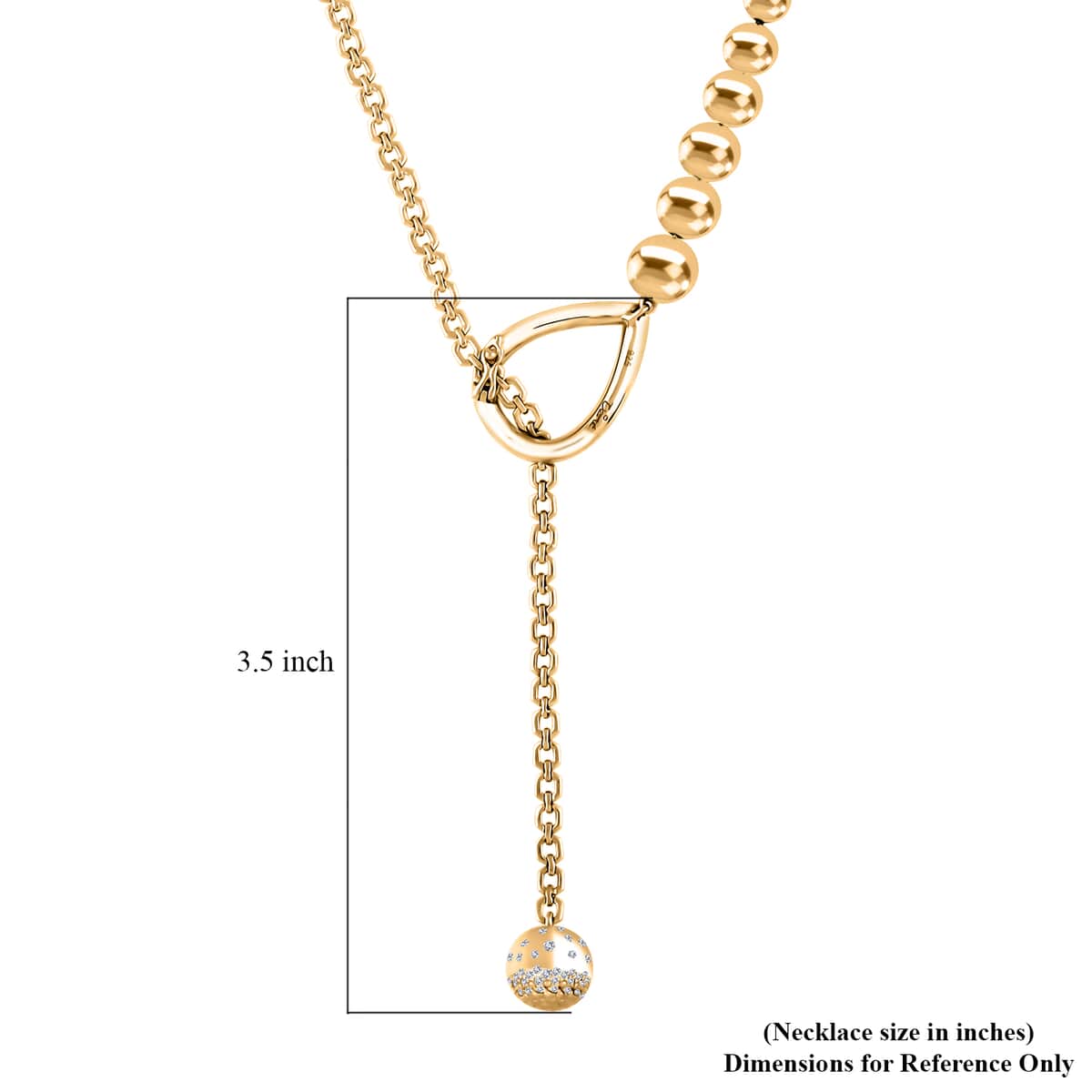 Clarte Pear Garden Collection Moissanite 0.85 ctw Necklace in Vermeil Yellow Gold Over Sterling Silver 18 Inches image number 5