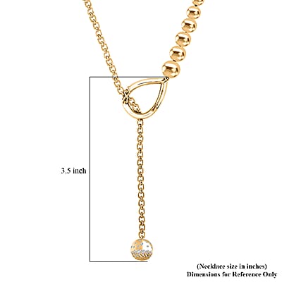 Clarte Pear Garden Collection Moissanite 0.85 ctw Necklace in Vermeil Yellow Gold Over Sterling Silver 18 Inches