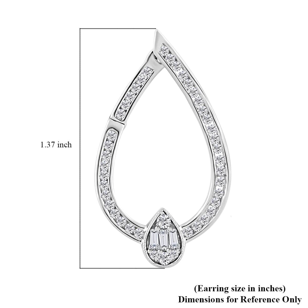 Clarte Vera Collection Moissanite 1.35 ctw Earrings in Platinum Over Sterling Silver image number 4