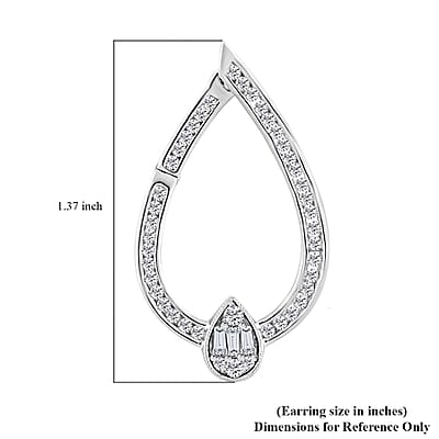 Clarte Vera Collection Moissanite 1.35 ctw Earrings in Platinum Over Sterling Silver