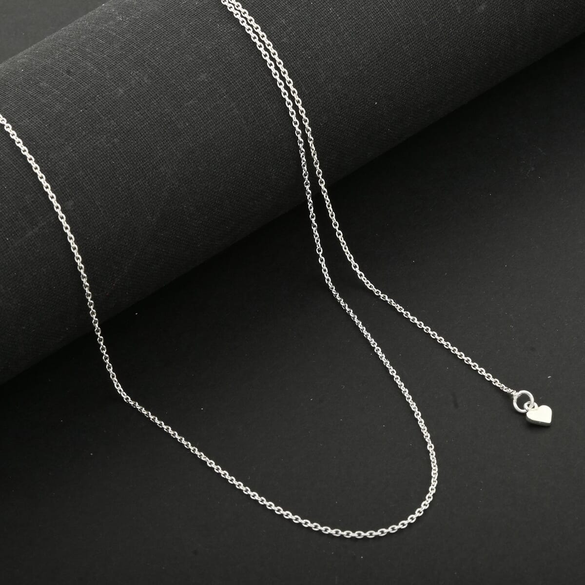 Cable Chain Adjustable Necklace in Sterling Silver 2.60 Grams 24 Inches image number 1