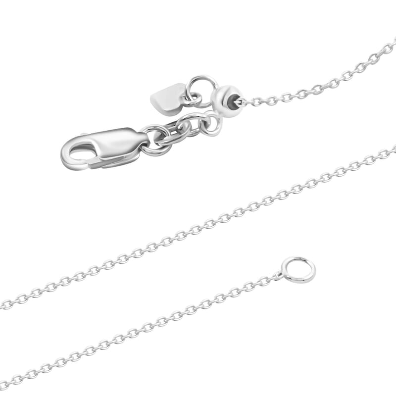 Cable Chain Adjustable Necklace in Sterling Silver 2.60 Grams 24 Inches
