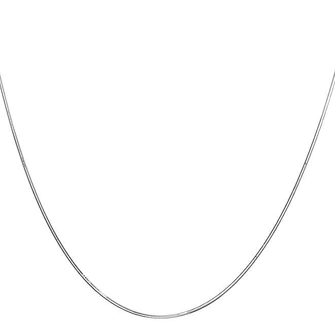 0.8mm Snake Chain Adjustable Necklace in Rhodium Over Sterling Silver 3.50 Grams 24 Inches