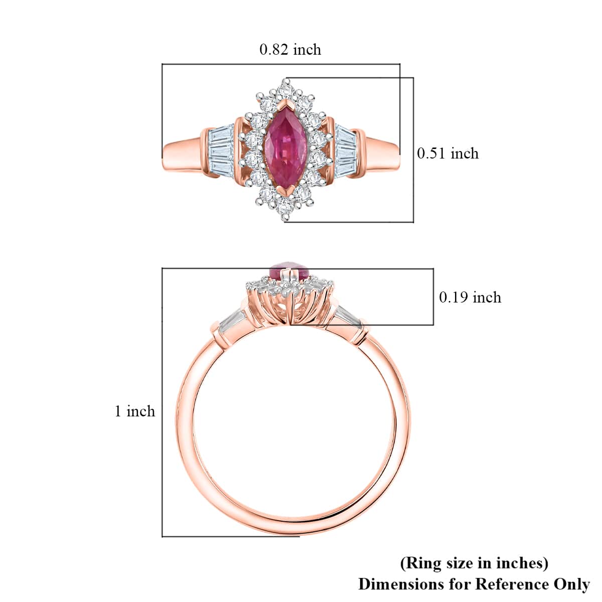 Premium Mozambique Pink Sapphire, White Zircon Halo Ring in 18K Vermeil RG Over Sterling Silver (Size 10.0) 1.10 ctw image number 5