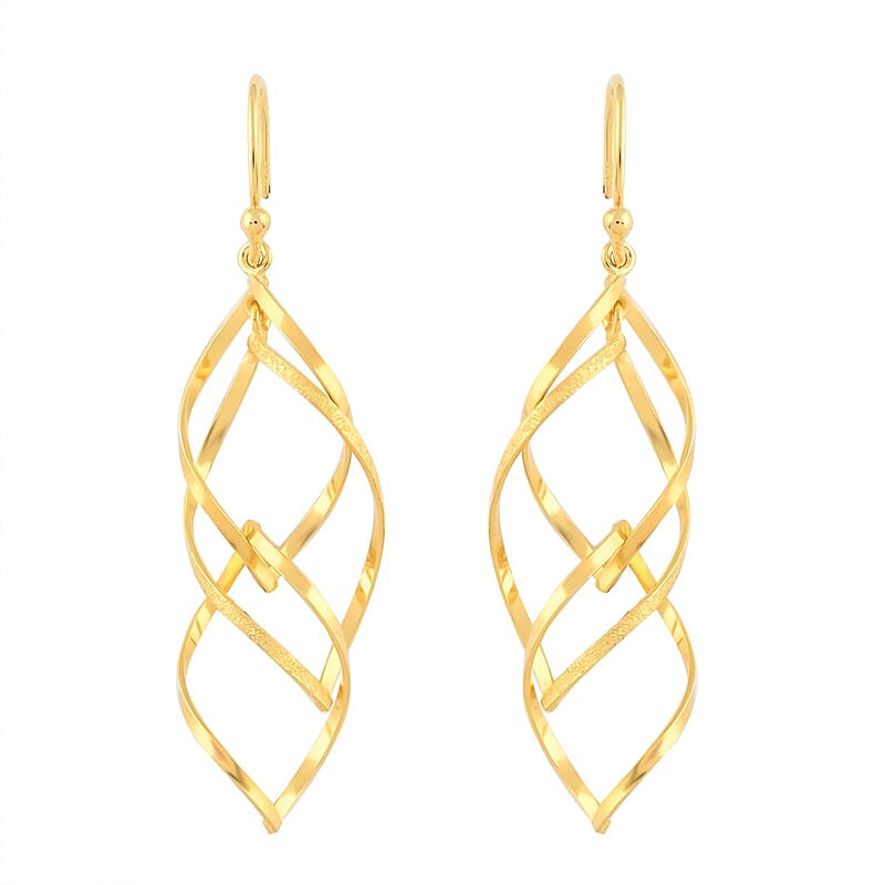 Earrings in 14K Yellow Gold Over Sterling Silver 3 Grams