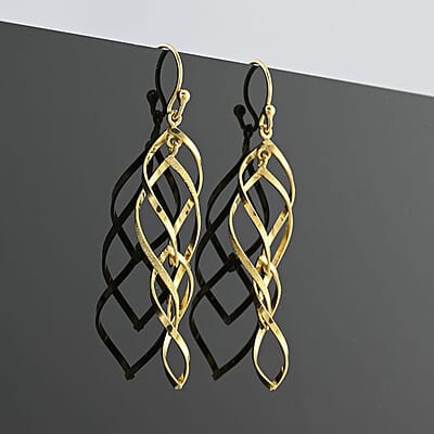 Earrings in 14K Yellow Gold Over Sterling Silver 3 Grams