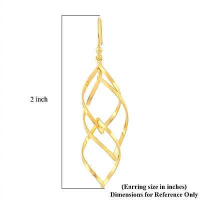 Earrings in 14K Yellow Gold Over Sterling Silver 3 Grams