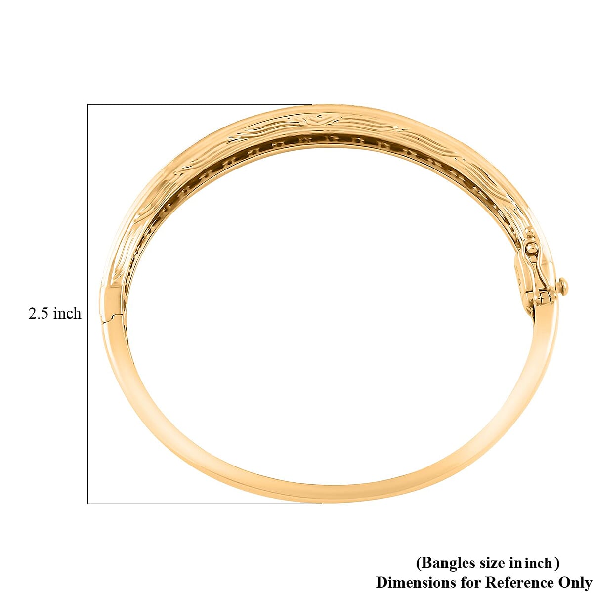 Clarte Prisma Collection Multi Sapphire and Moissanite 5.15 ctw Bangle Bracelet in Vermeil Yellow Gold Over Sterling Silver (8.0 In) image number 2