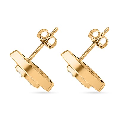 Clarte Gatsby Collection Moissanite 0.40 ctw Pear Stud Earrings in Vermeil Yellow Gold Over Sterling Silver