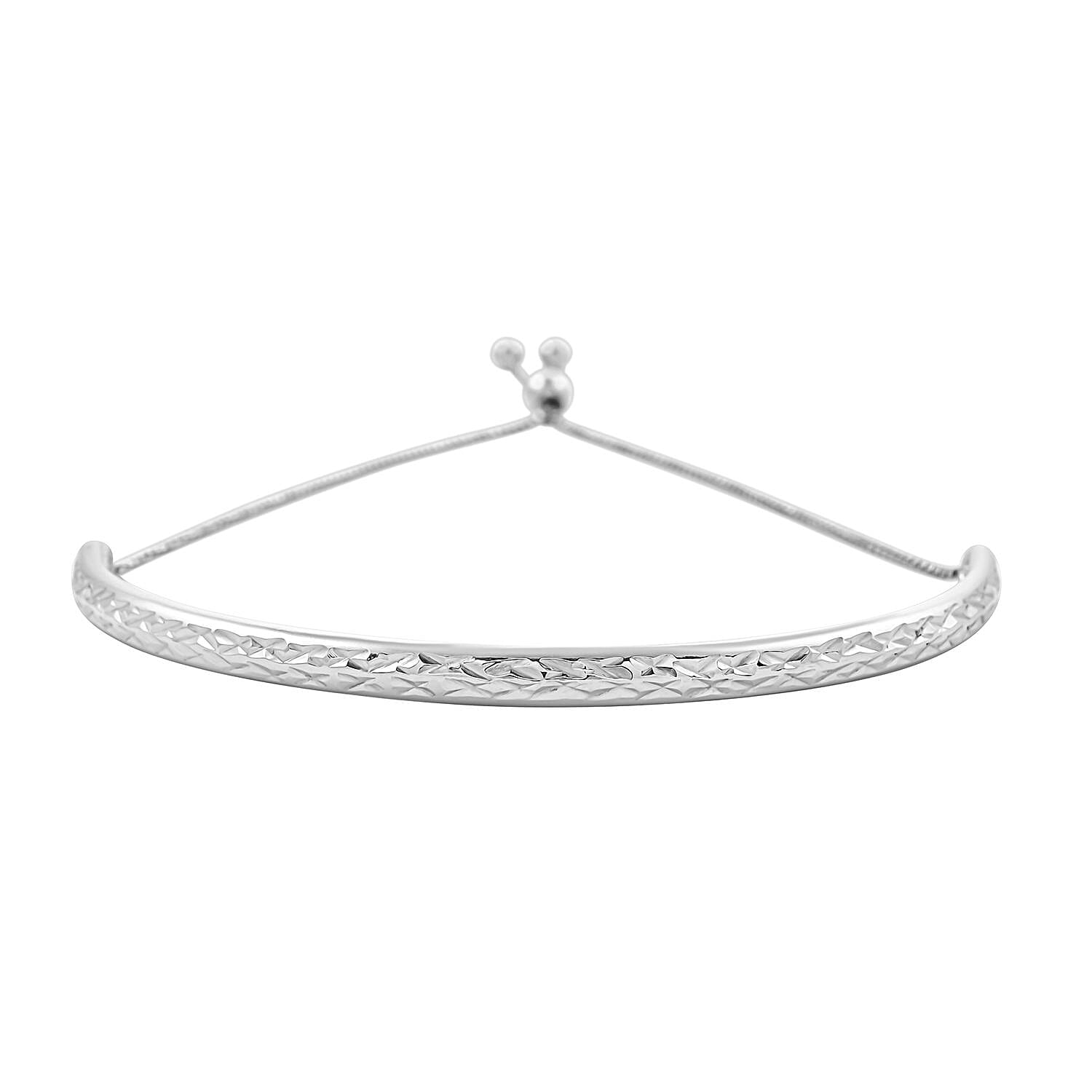 Sterling Silver Bangle Bracelet (7-8In) 4.0 Grams