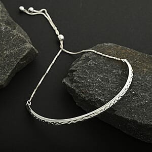 Sterling Silver Bangle Bracelet (7-8In) 4.0 Grams