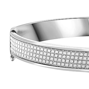 Sterling Silver Horizon Bangle Bracelet (7.00 In) 19.50 Grams