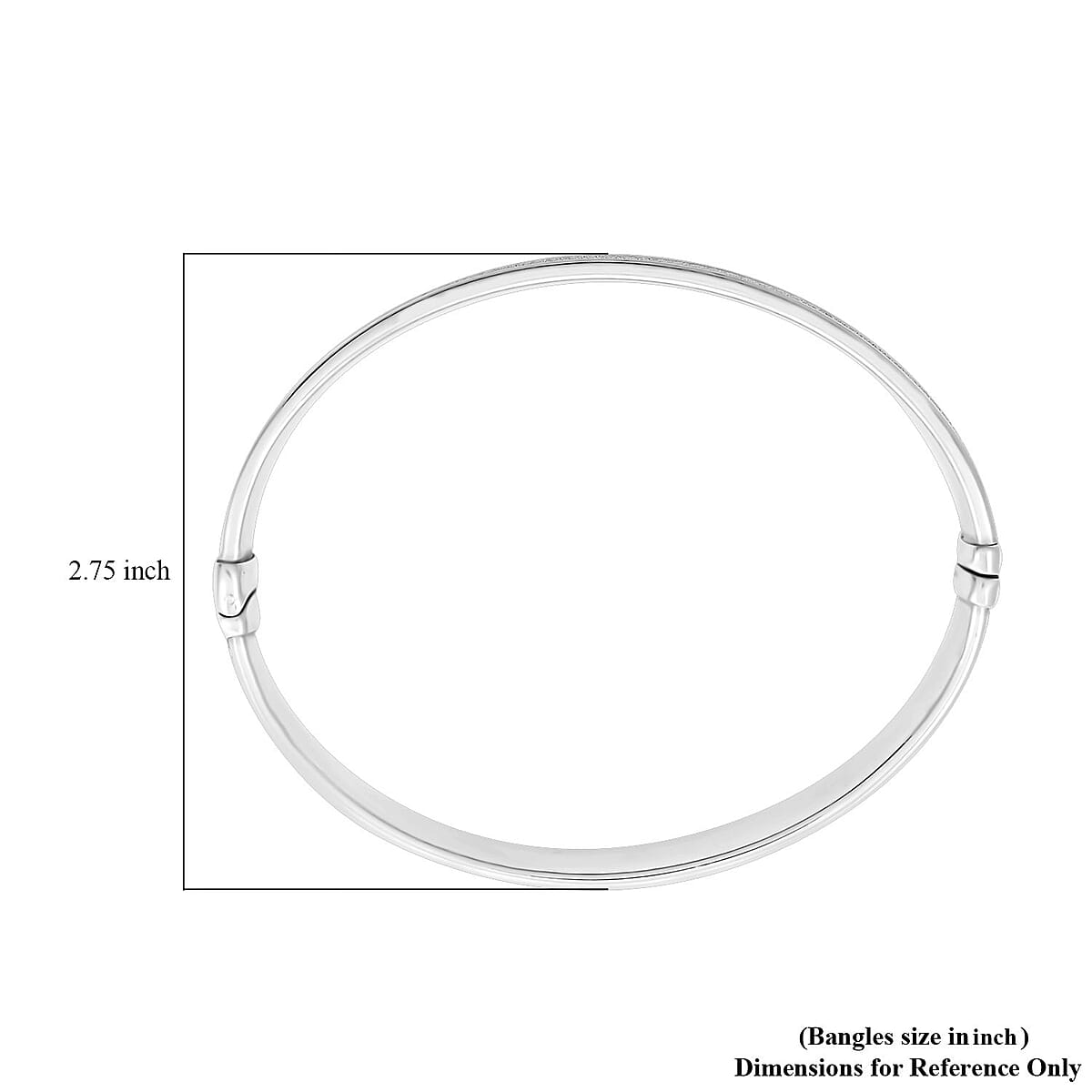 Sterling Silver Bangle Bracelet (7.00 In) 19.50 Grams image number 3