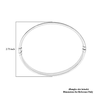 Sterling Silver Horizon Bangle Bracelet (7.00 In) 19.50 Grams