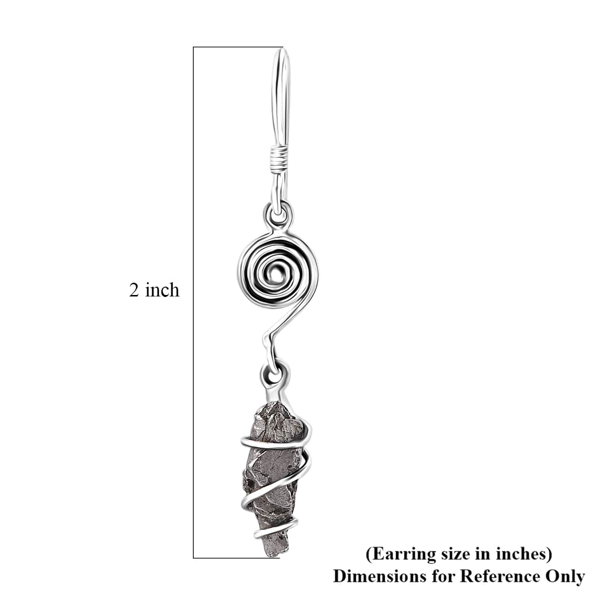 Artisan Crafted Marvelous Meteorite Dangle Earrings in Sterling Silver image number 5