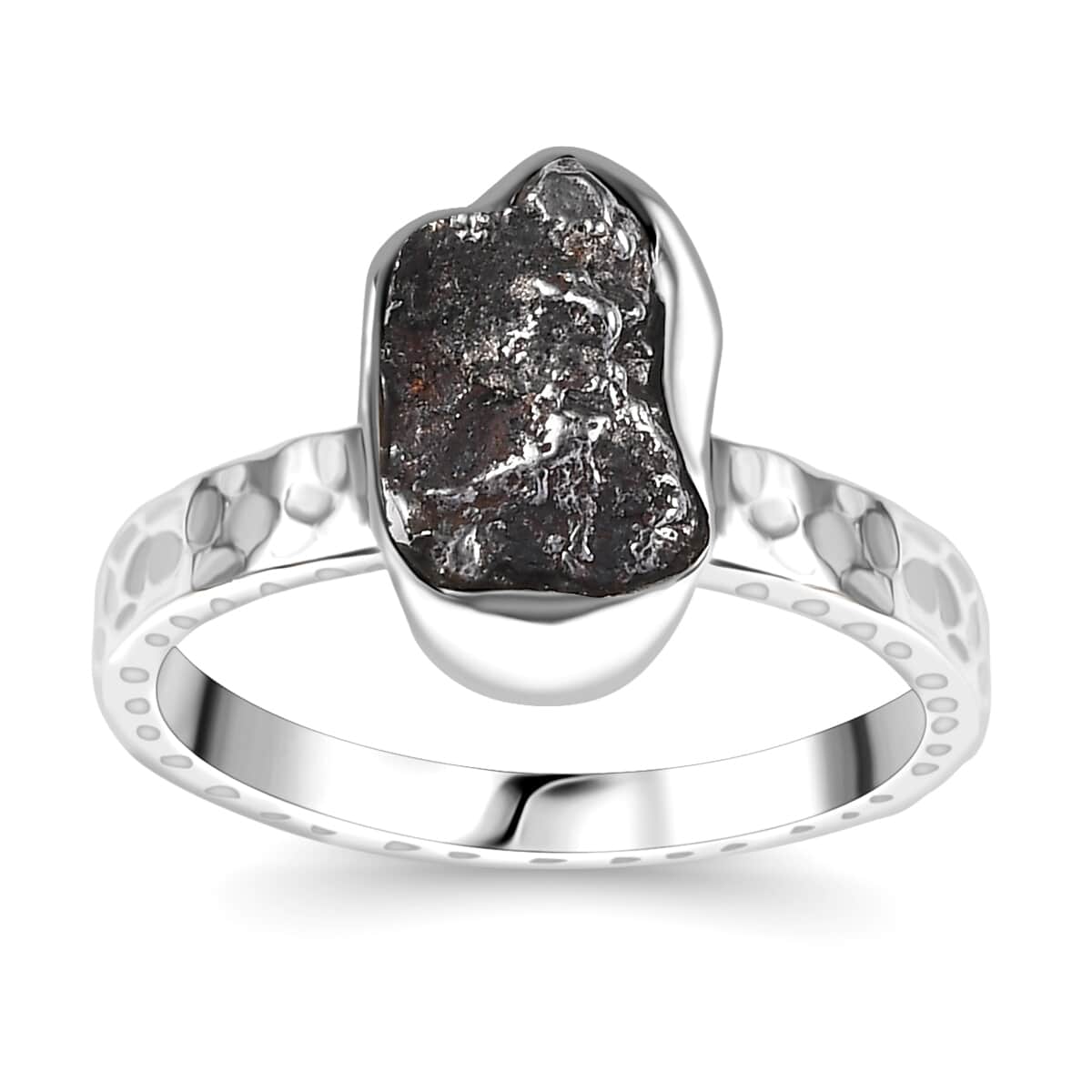 Artisan Crafted Marvelous Meteorite Ring in Sterling Silver (Size 10.0) image number 0