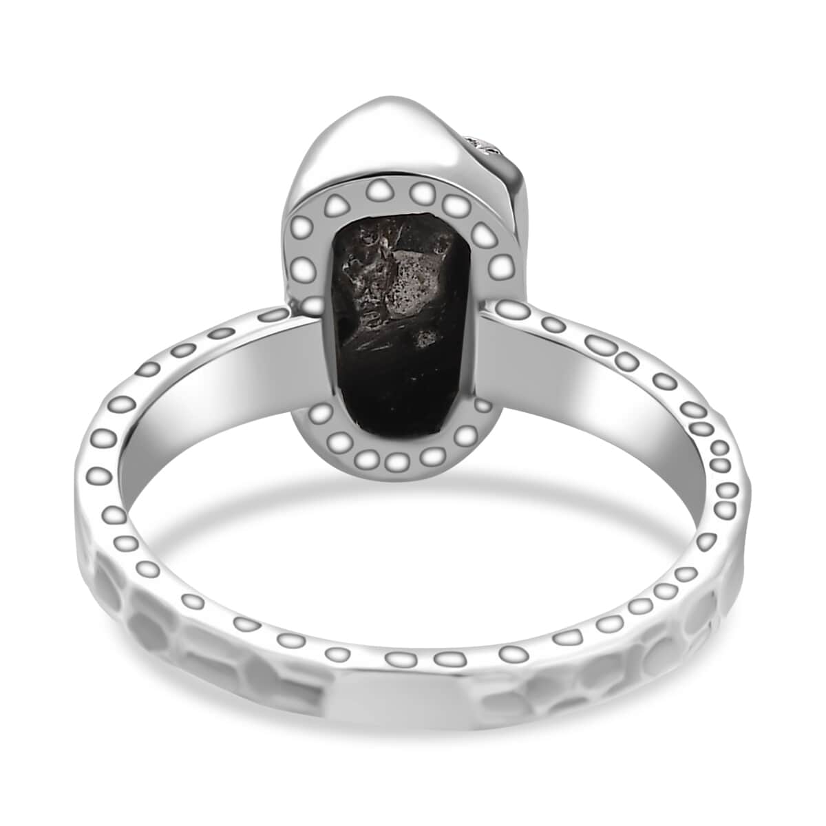 Artisan Crafted Marvelous Meteorite Ring in Sterling Silver (Size 10.0) image number 4