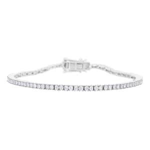 Luxuriant Lab Grown Diamond G-H SI 2.00 ctw Bracelet in Platinum Over Sterling Silver (5.25 In)