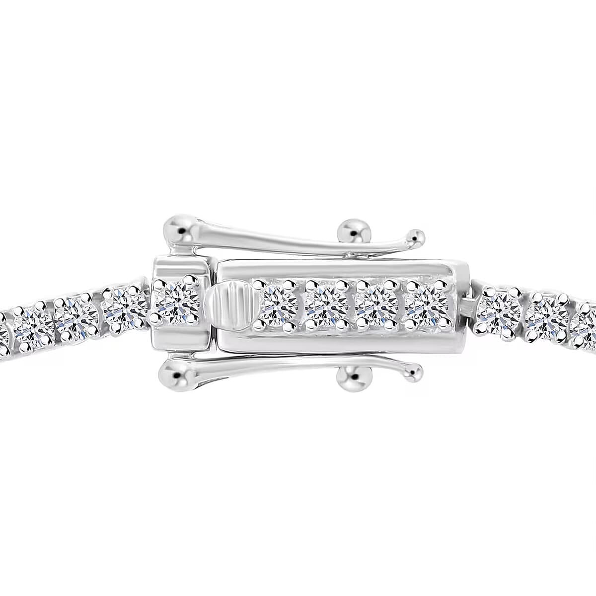 Luxuriant Lab Grown Diamond G-H SI 2.00 ctw Bracelet in Platinum Over Sterling Silver (5.25 In) image number 7