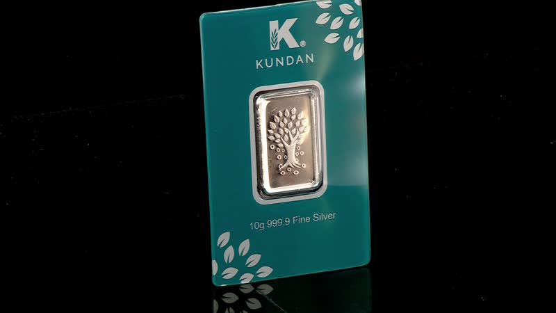 Kundan 999.9 Fine Silver Kalpataru Tree Bar 10 Grams
