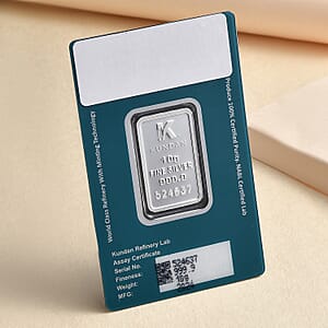  Kundan 999.9 Fine Silver Kalpataru Tree Bar 10 Grams