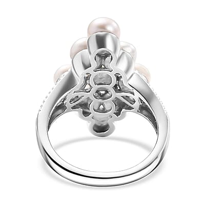 Karis Freshwater Pearl Ring in Platinum Bond (Size 10.0)