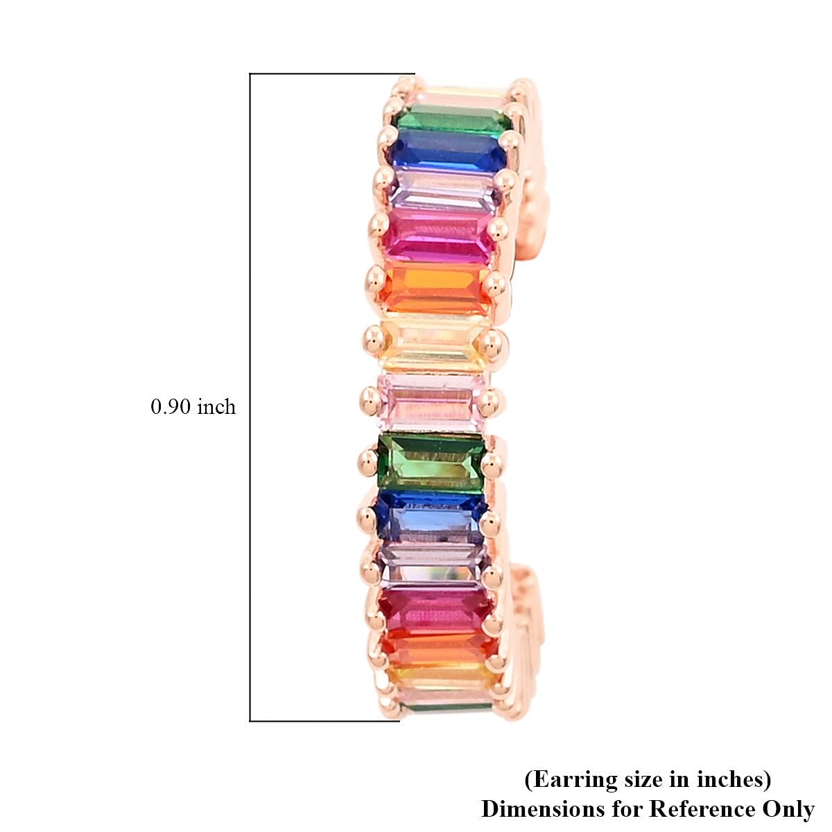 Multi Gemstone Earrings in Rosetone image number 4