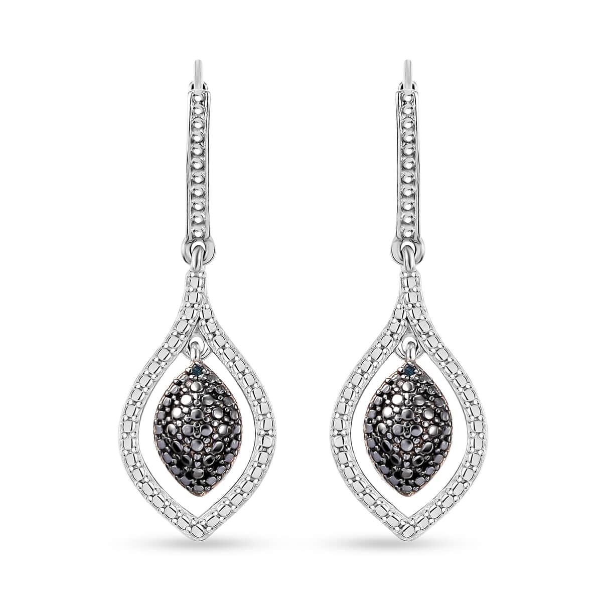 Karis Blue Diamond (IR) Accent Earring in Platinum Bond image number 0