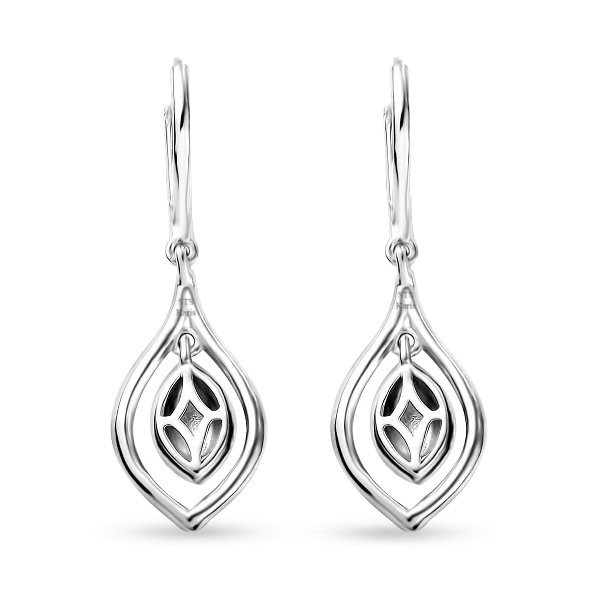 Karis Blue Diamond (IR) Accent Earring in Platinum Bond image number 3