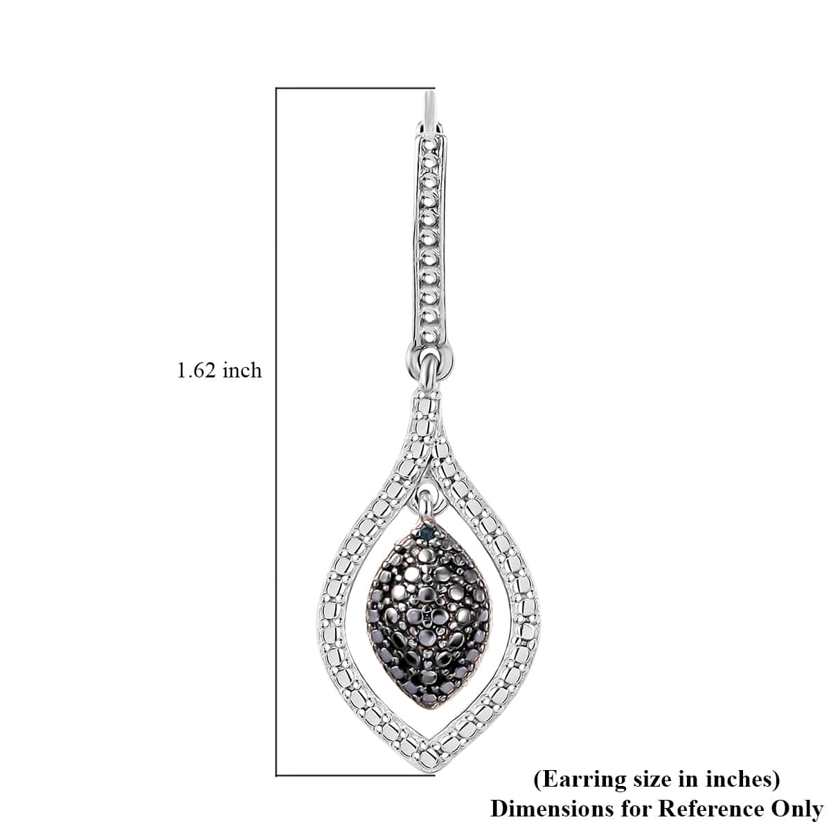 Karis Blue Diamond (IR) Accent Earring in Platinum Bond image number 4