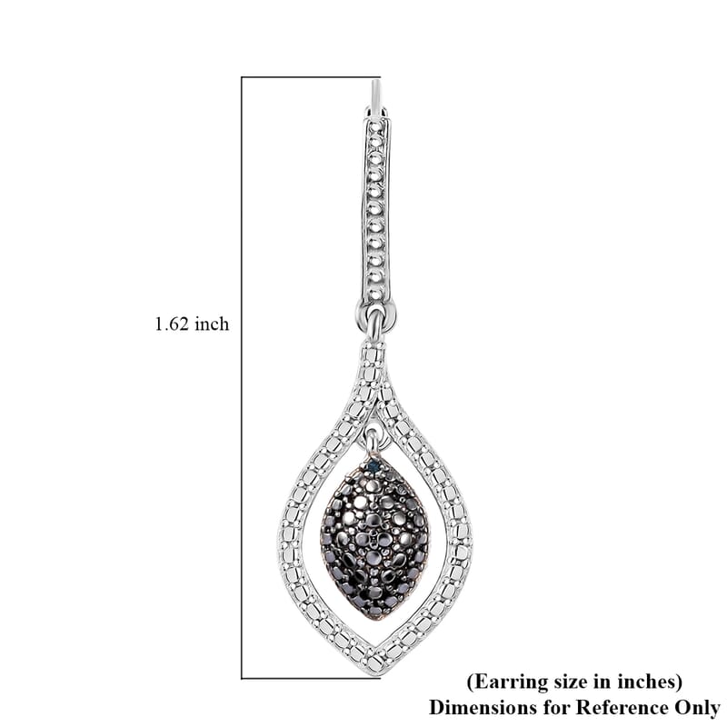 Karis Blue Diamond (IR) Accent Earrings in Platinum Bond