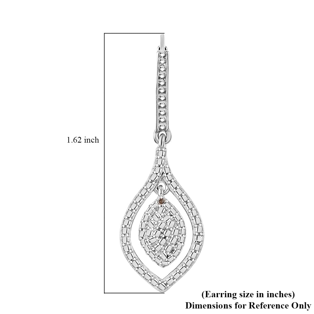 Karis Blue Diamond (IR) Accent Earring in Platinum Bond image number 4