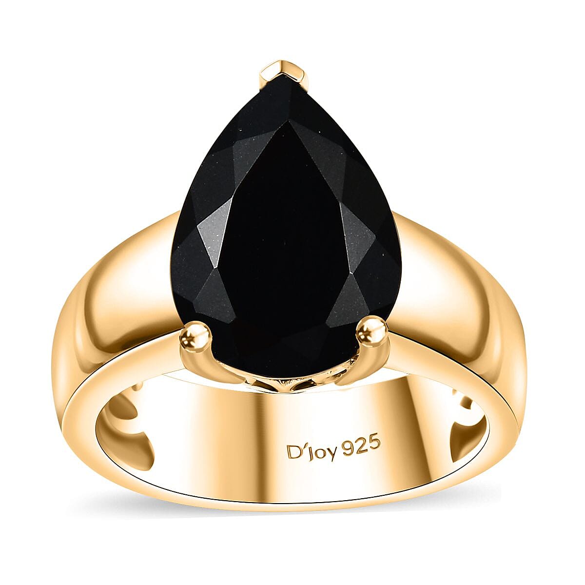 Buy California Black Jade ctw Wide Shank Ring in 18K Vermeil
