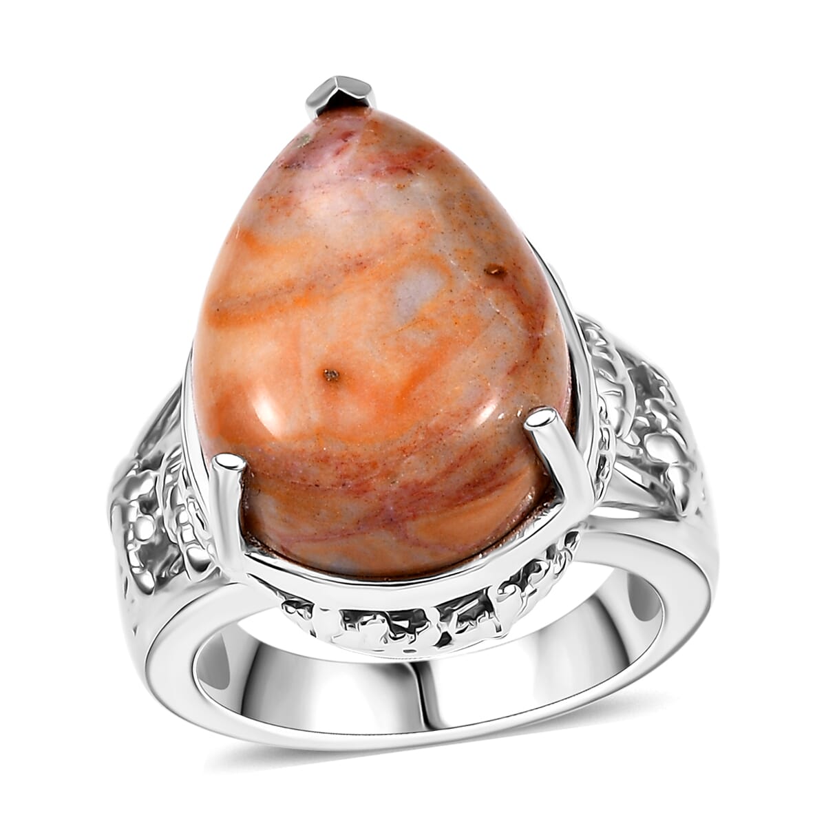 Karis Venus Jasper 9.20 ctw Solitaire Ring in Platinum Bond (Size 7.0) image number 0