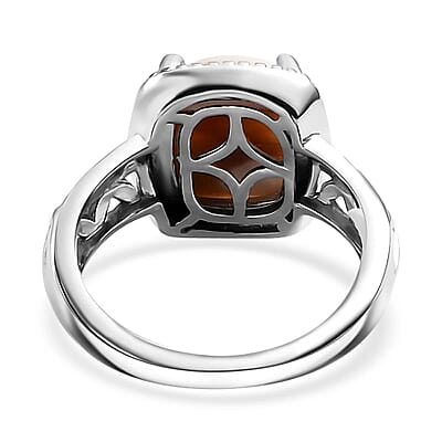 Karis Peanut Wood Jasper 2.60 ctw Solitaire Ring in Platinum Bond (Size 10.0)