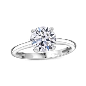 Luxuriant Lab Grown Diamond VS 1.50 ctw Solitaire Ring in 950 Platinum (Size 10.0) 4.20 Grams