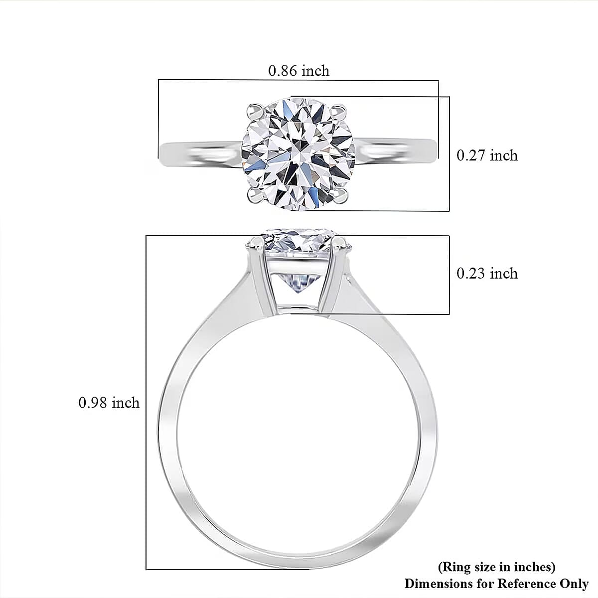 Luxuriant Lab Grown Diamond VS 1.50 ctw Solitaire Ring in 950 Platinum (Size 10.0) 4.20 Grams image number 6