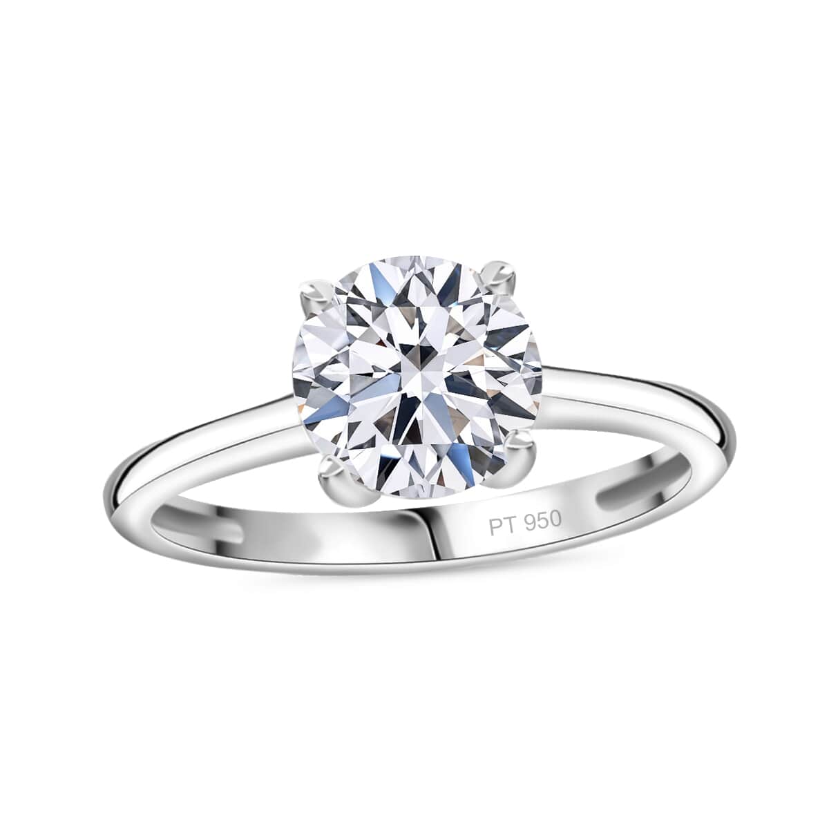 Luxuriant Lab Grown Diamond VS 1.50 ctw Solitaire Ring in 950 Platinum (Size 6.0) 4.20 Grams image number 0