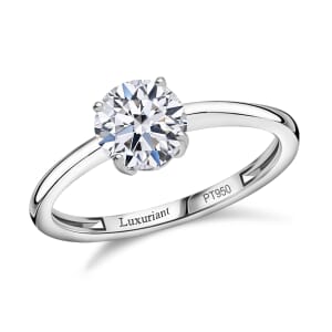 Luxuriant Lab Grown Diamond VS 1.50 ctw Solitaire Ring in 950 Platinum (Size 6.0) 4.20 Grams