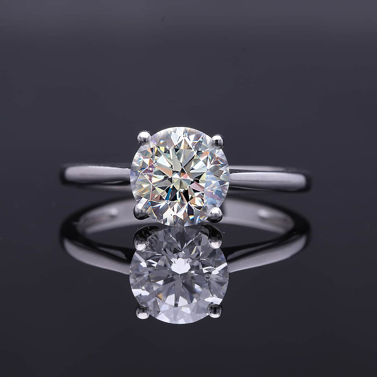 Luxuriant Lab Grown Diamond VS 1.50 ctw Solitaire Ring in 950 Platinum (Size 7.5) 4.20 Grams image number 1