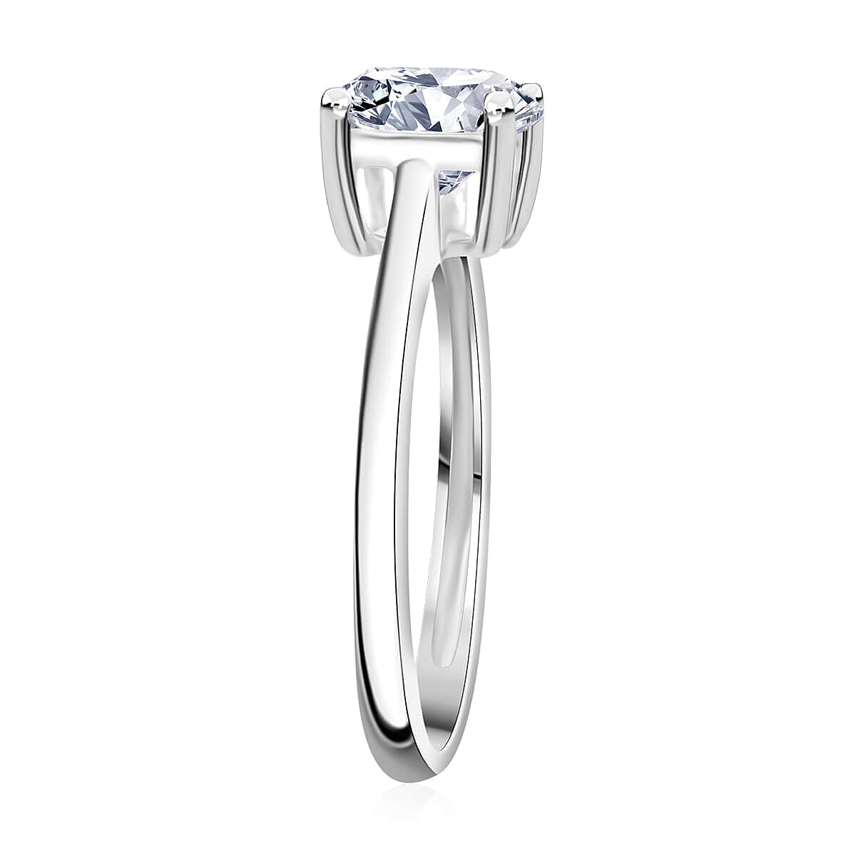 Luxuriant Lab Grown Diamond VS 1.50 ctw Solitaire Ring in 950 Platinum (Size 7.5) 4.20 Grams image number 3