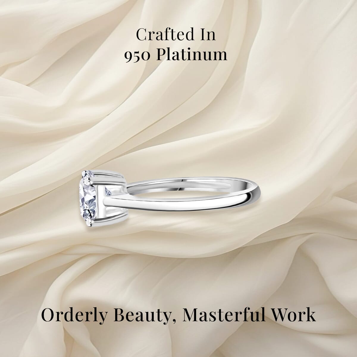 Luxuriant Lab Grown Diamond VS 3.00 ctw Solitaire Ring in 950 Platinum (Size 9.0) 4.65 Grams image number 2