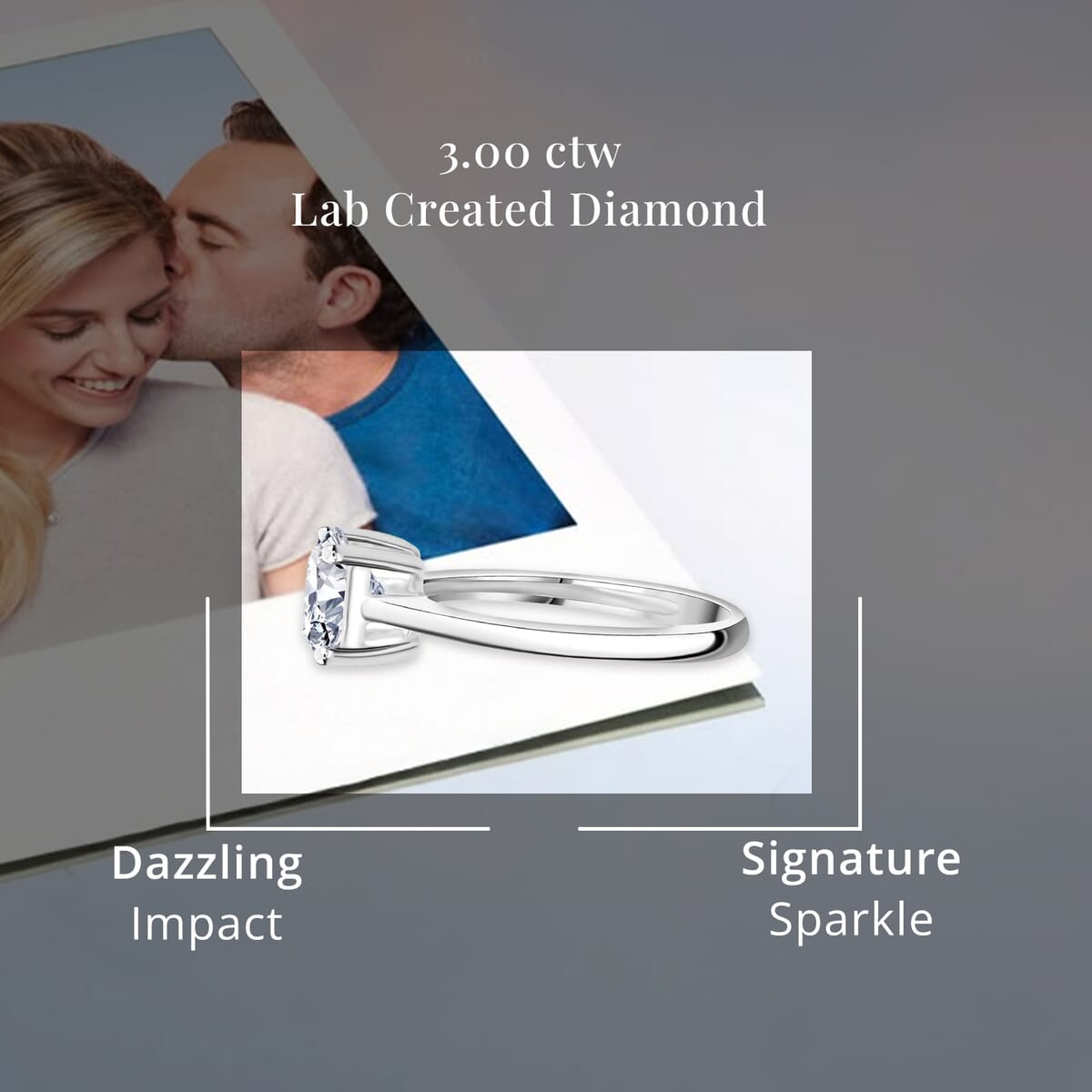 Luxuriant Lab Grown Diamond VS 3.00 ctw Solitaire Ring in 950 Platinum (Size 9.0) 4.65 Grams image number 4
